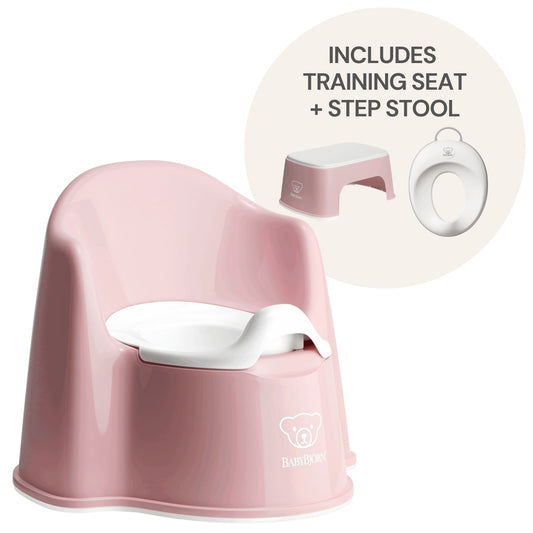 BabyBjorn Potty Training Bundle - Powder Pink / White - 055264US-058025US-061264US