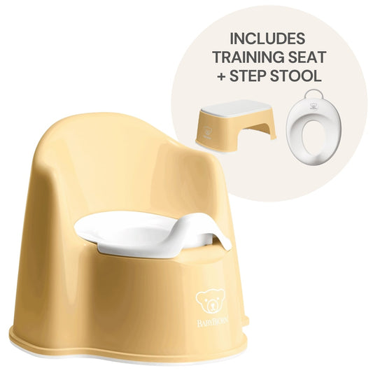 BabyBjorn Potty Training Bundle - Powder Yellow / White