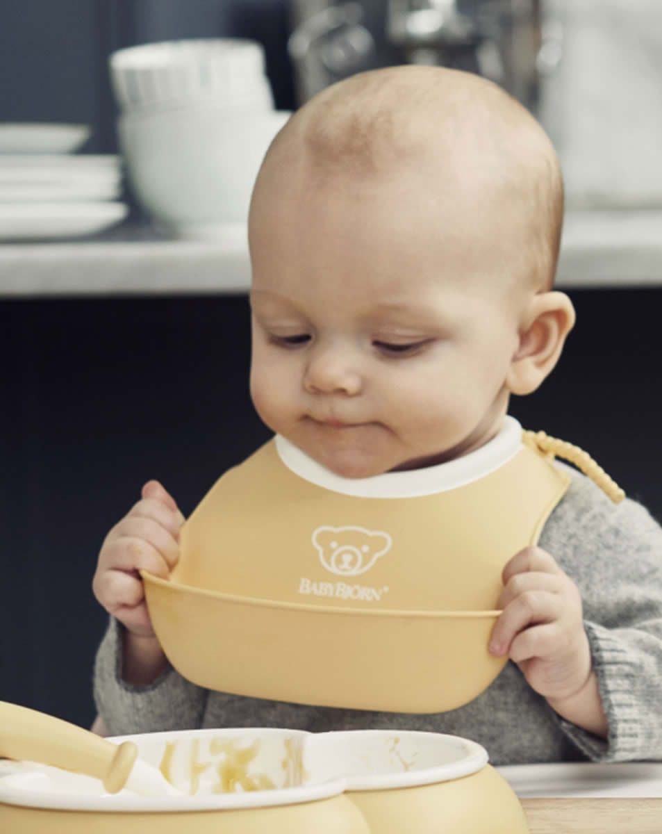 BabyBjorn Small Baby Bib, 2-Pack - Yellow/Green - 052042US