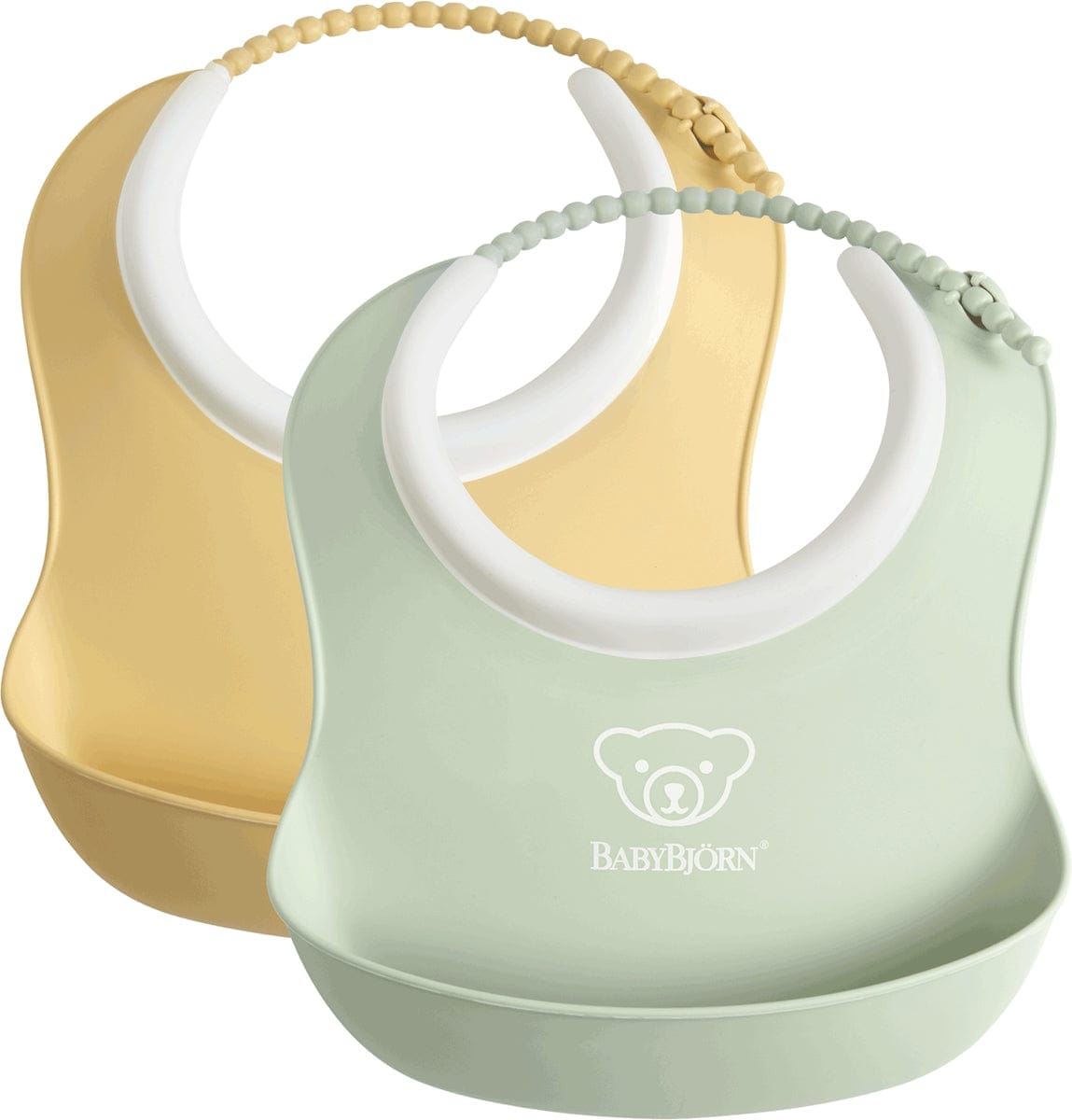 BabyBjorn Small Baby Bib, 2-Pack - Yellow/Green - 052042US