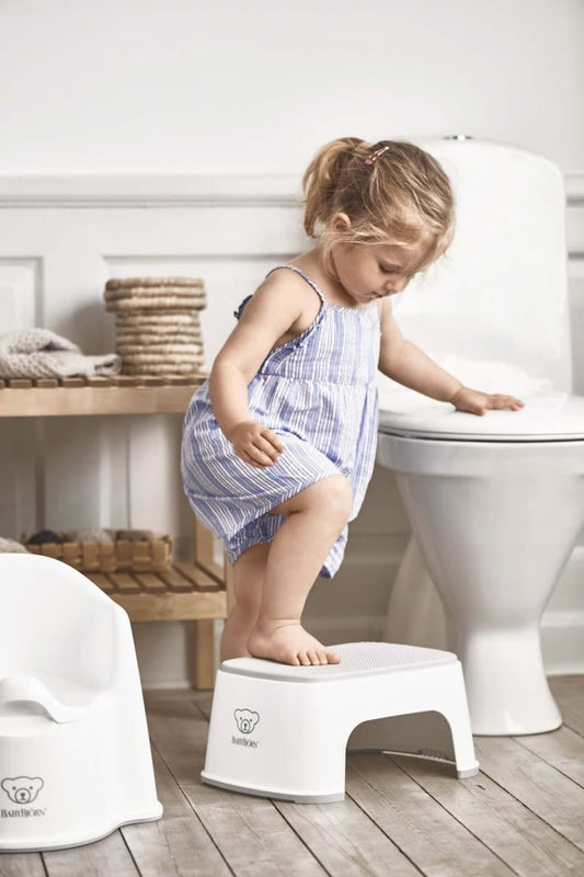 BabyBjorn Step Stool - White/Grey - 061221US