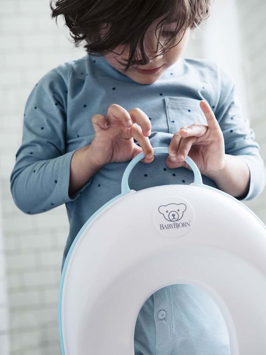 BabyBjorn Toilet Training Seat - White/Turquoise - 058013US