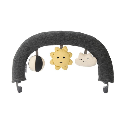 BabyBjorn toy bar with hanging sun cloud and ball shapes