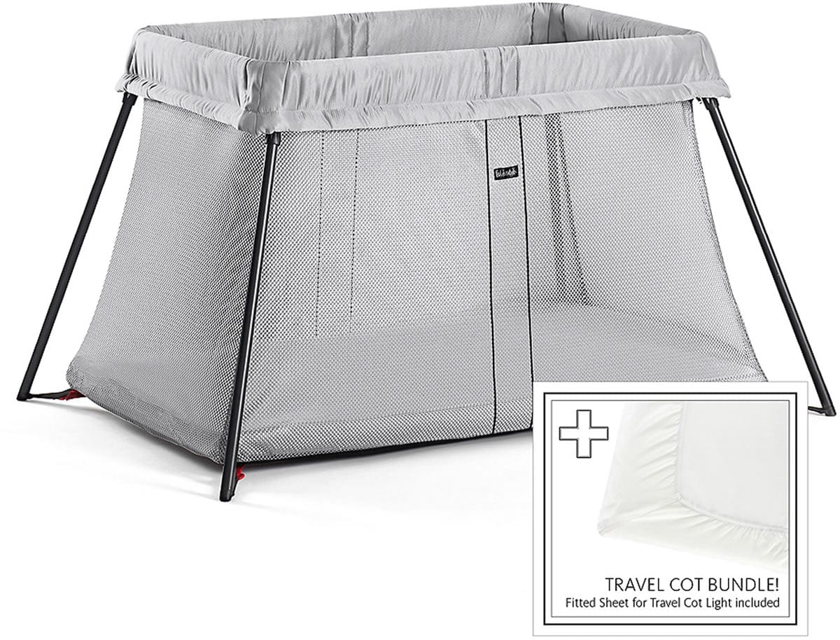 BabyBjörn Travel Crib Light Bundle - Silver - 640002US