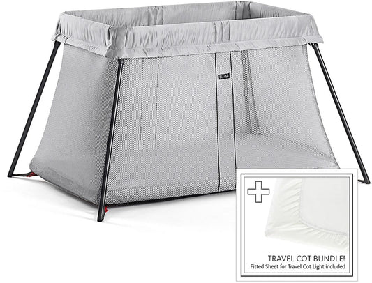 BabyBjörn Travel Crib Light Bundle - Silver - 640002US