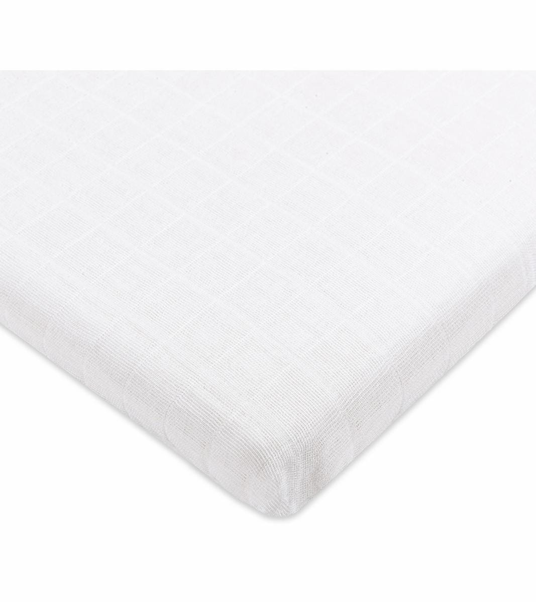 Babyletto All-Stages Bassinet Sheet in GOTS Certified Organic Muslin Cotton-Oat Stripe - T29434