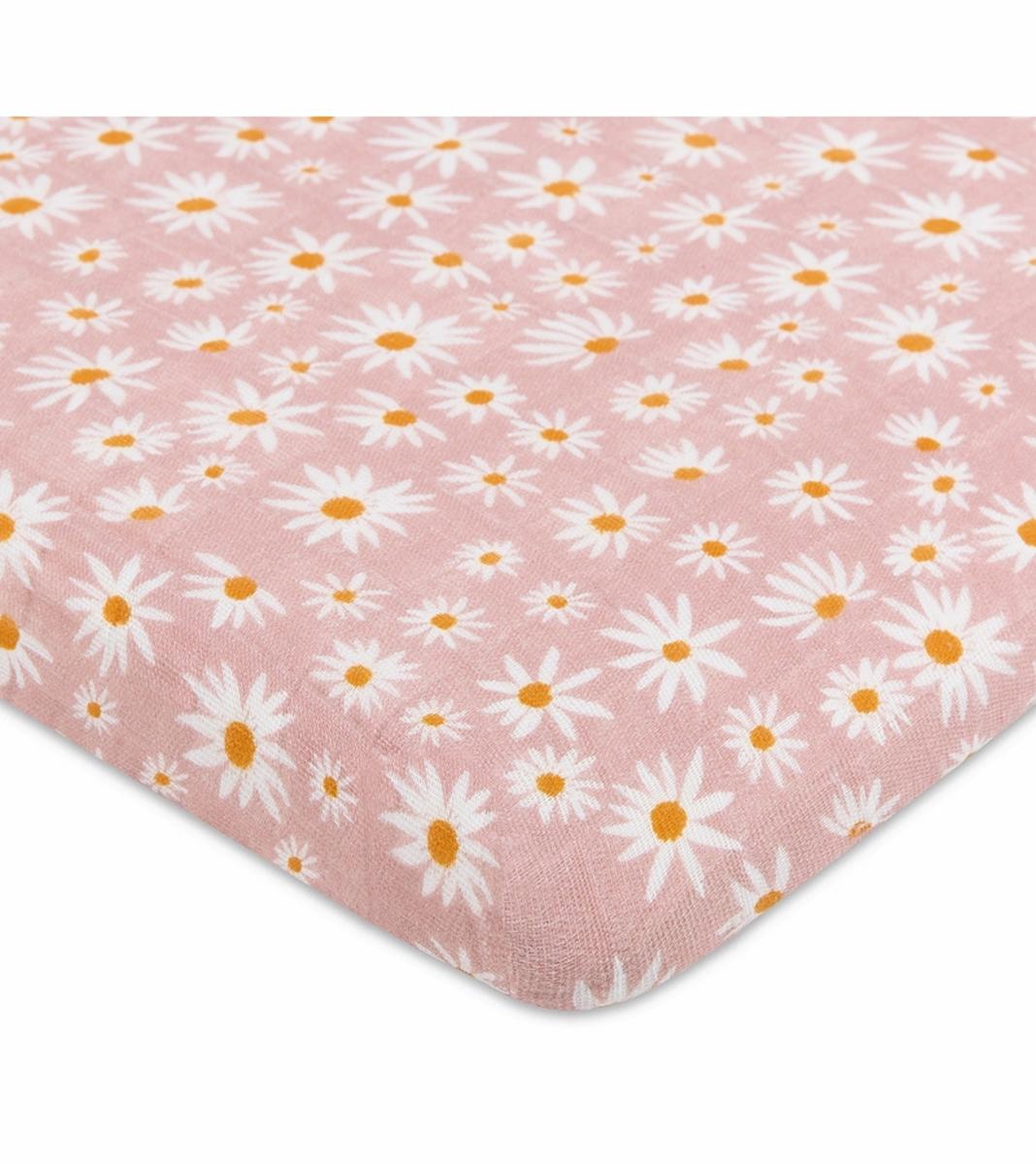 Babyletto All-Stages Bassinet Sheet in GOTS Certified Organic Muslin Cotton-Oat Stripe - T28034