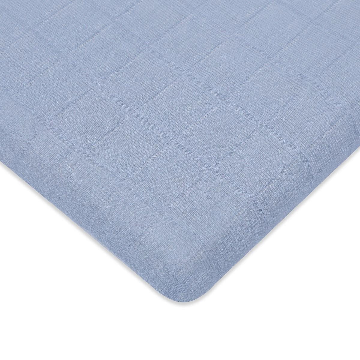 Babyletto All-Stages Bassinet Sheet in GOTS Certified Organic Muslin Cotton-Dewdrop - T29634DP