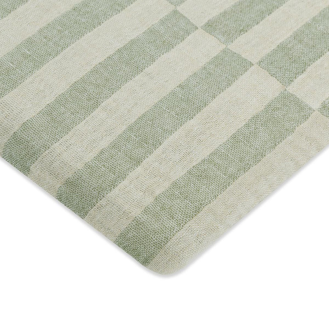 Babyletto All-Stages Bassinet Sheet in GOTS Certified Organic Muslin Cotton-Moss Stripe - T30534