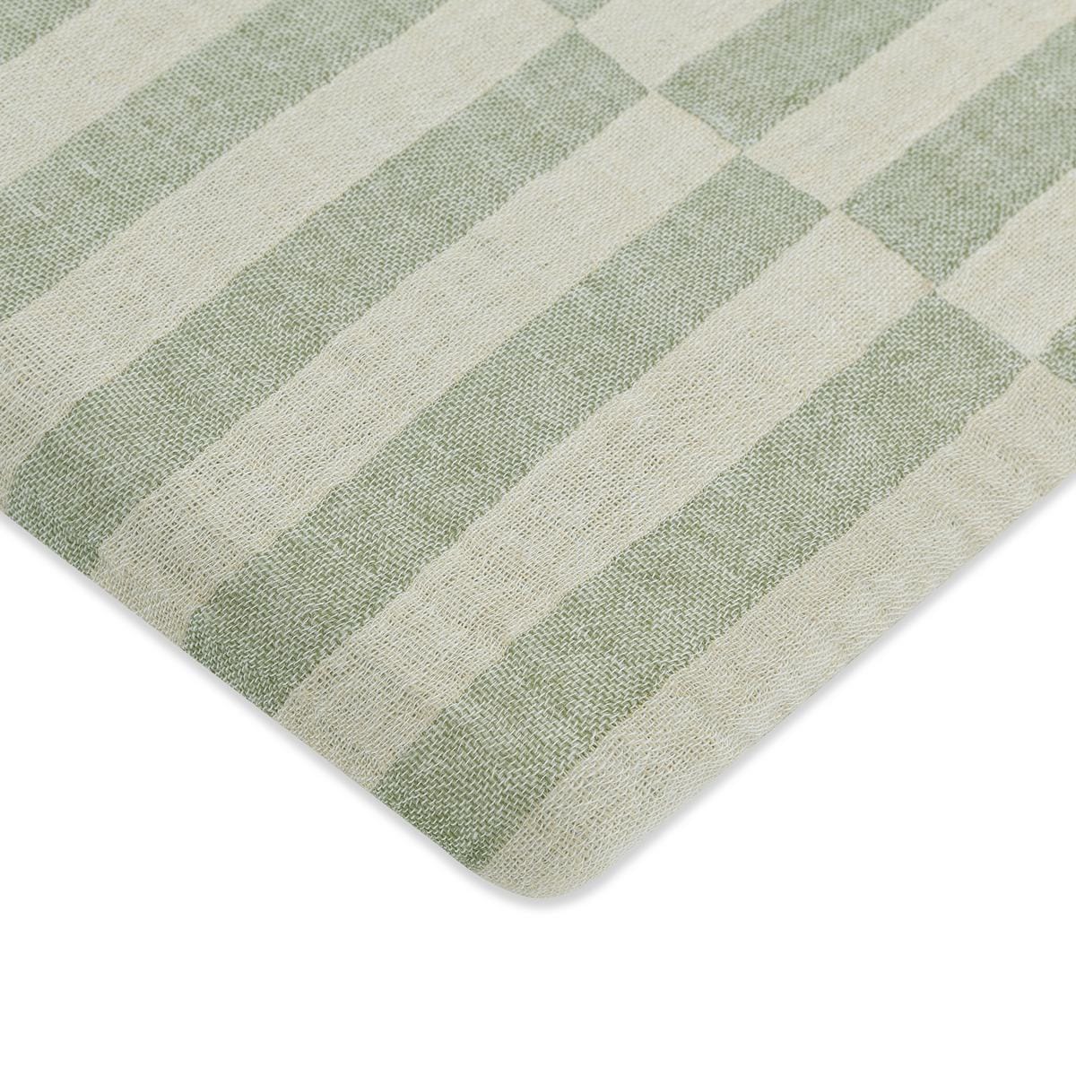 Babyletto All-Stages Bassinet Sheet in GOTS Certified Organic Muslin Cotton-Moss Stripe - T30534
