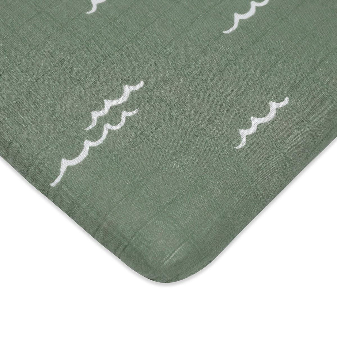 Babyletto All-Stages Bassinet Sheet in GOTS Certified Organic Muslin Cotton-Ocean Waves - T27134