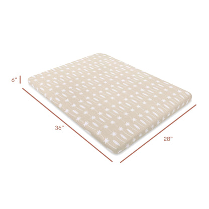 Babyletto All-Stages Midi Crib Sheet in GOTS Certified Organic Muslin Cotton - Beach Bum - T27033