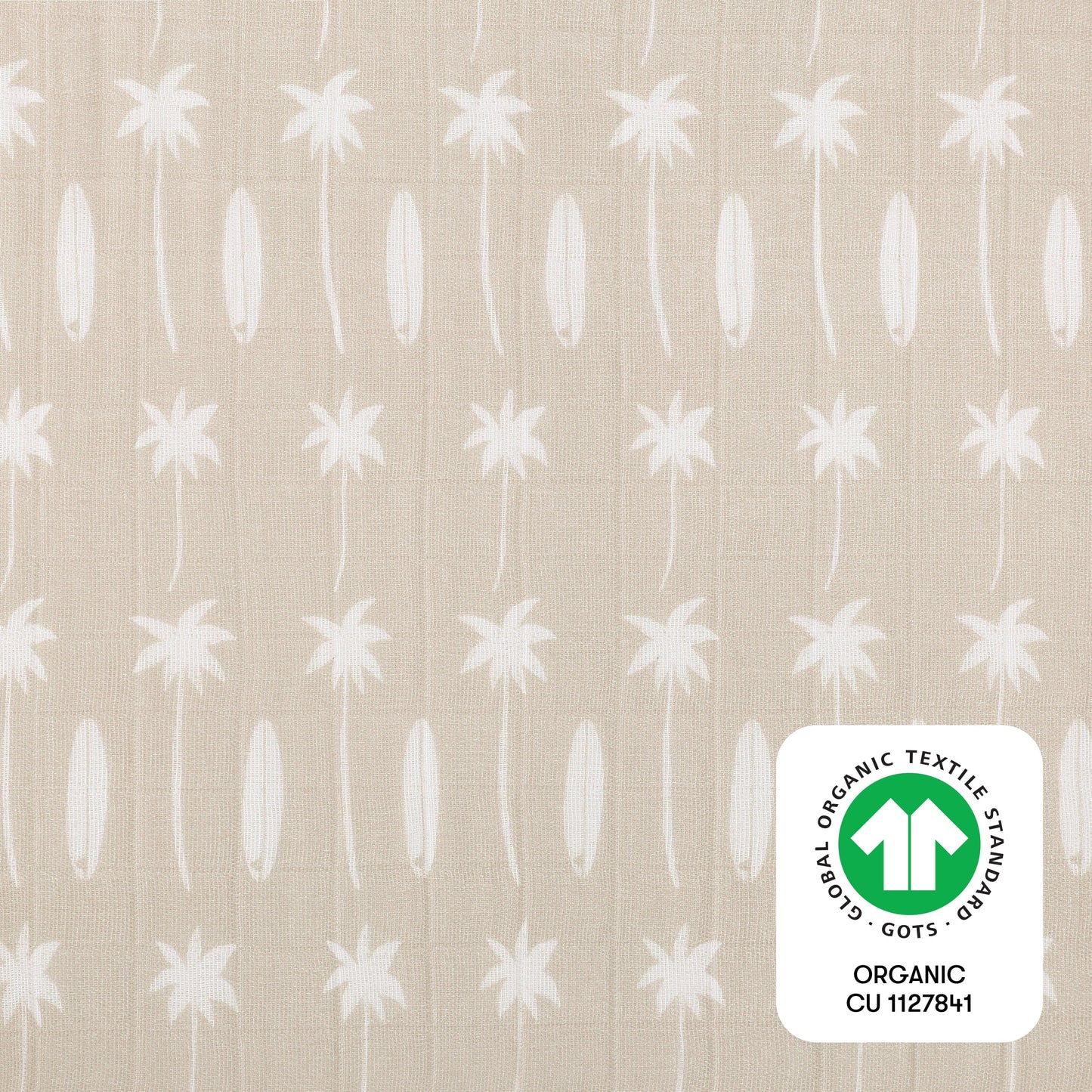 Babyletto All-Stages Midi Crib Sheet in GOTS Certified Organic Muslin Cotton - Beach Bum - T27033