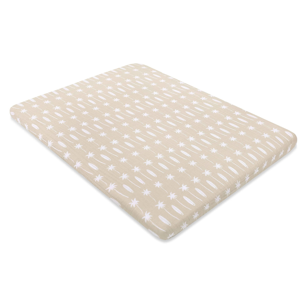 Babyletto All-Stages Midi Crib Sheet in GOTS Certified Organic Muslin Cotton - Beach Bum - T27033