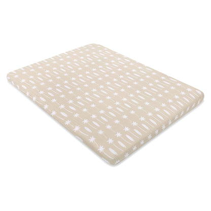 Babyletto All-Stages Midi Crib Sheet in GOTS Certified Organic Muslin Cotton - Beach Bum - T27033