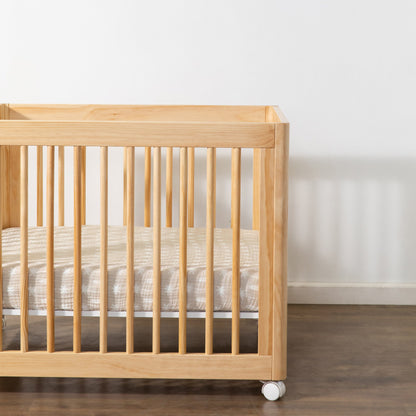 Babyletto All-Stages Midi Crib Sheet in GOTS Certified Organic Muslin Cotton - Beach Bum - T27033