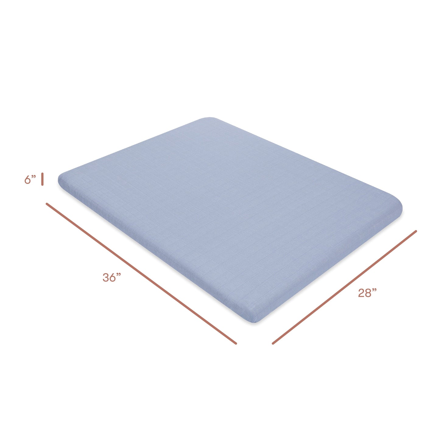 Babyletto All-Stages Midi Crib Sheet in GOTS Certified Organic Muslin Cotton - Dewdrop - T29633DP