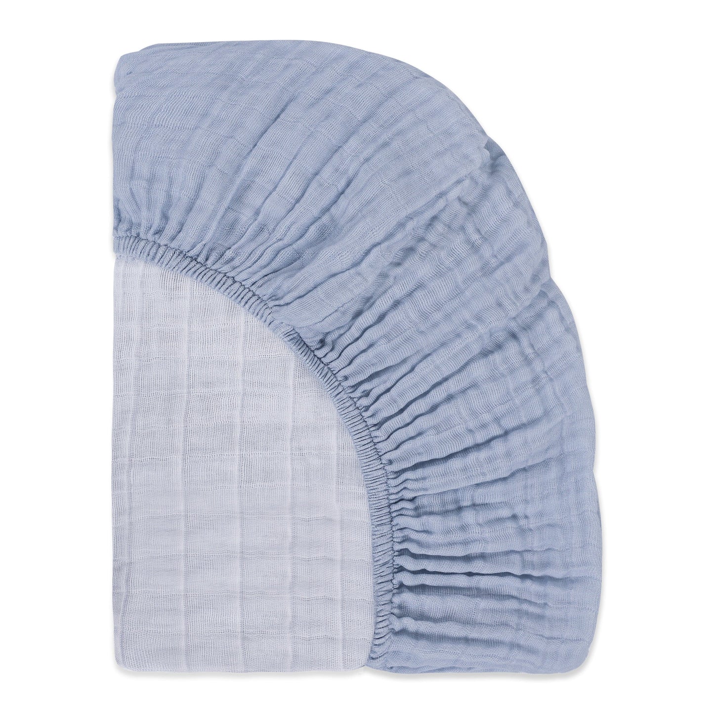 Babyletto All-Stages Midi Crib Sheet in GOTS Certified Organic Muslin Cotton - Dewdrop - T29633DP