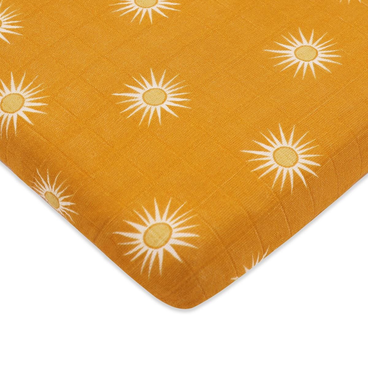 Babyletto All-Stages Midi Crib Sheet in GOTS Certified Organic Muslin Cotton-Golden Hour - T26933