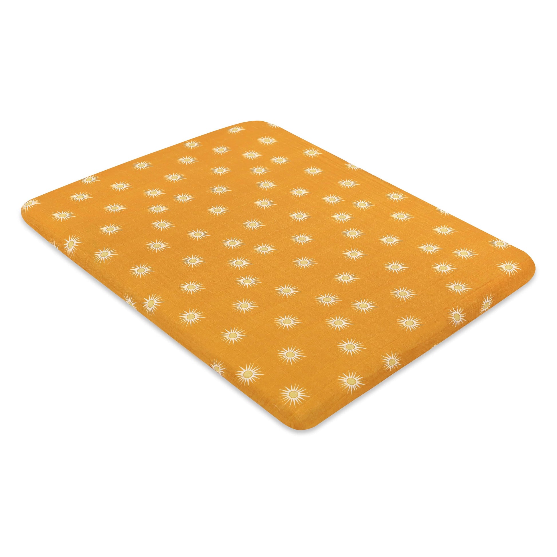 Babyletto All-Stages Midi Crib Sheet in GOTS Certified Organic Muslin Cotton - Golden Hour - T26933