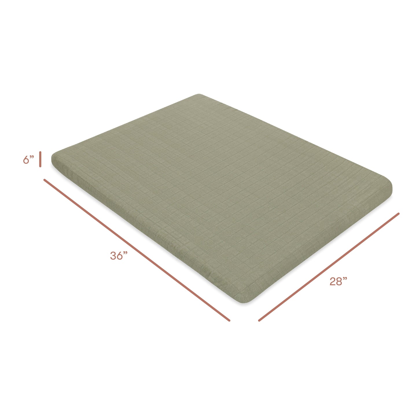 Babyletto All-Stages Midi Crib Sheet in GOTS Certified Organic Muslin Cotton - Matcha - T29733MCA