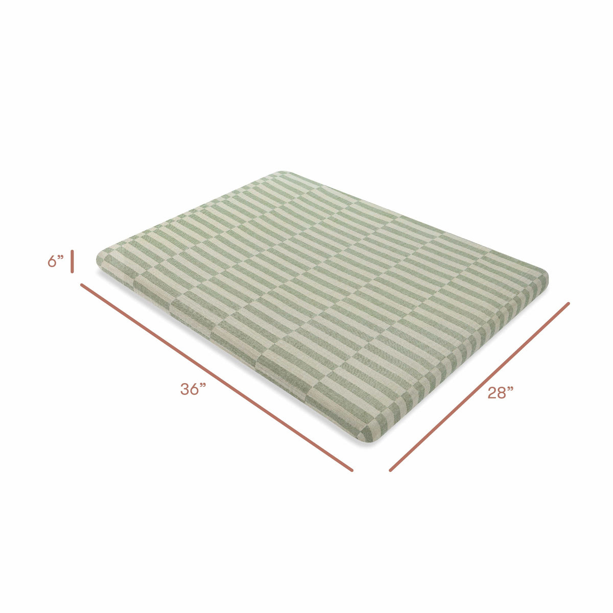 Babyletto All-Stages Midi Crib Sheet in GOTS Certified Organic Muslin Cotton - Moss Stripe - T30533