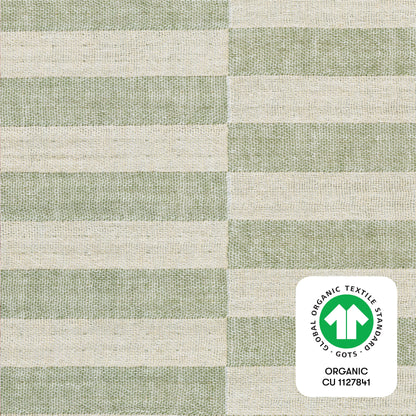 Babyletto All-Stages Midi Crib Sheet in GOTS Certified Organic Muslin Cotton - Moss Stripe - T30533