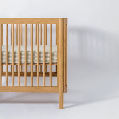 Babyletto All-Stages Midi Crib Sheet in GOTS Certified Organic Muslin Cotton - Moss Stripe - T30533