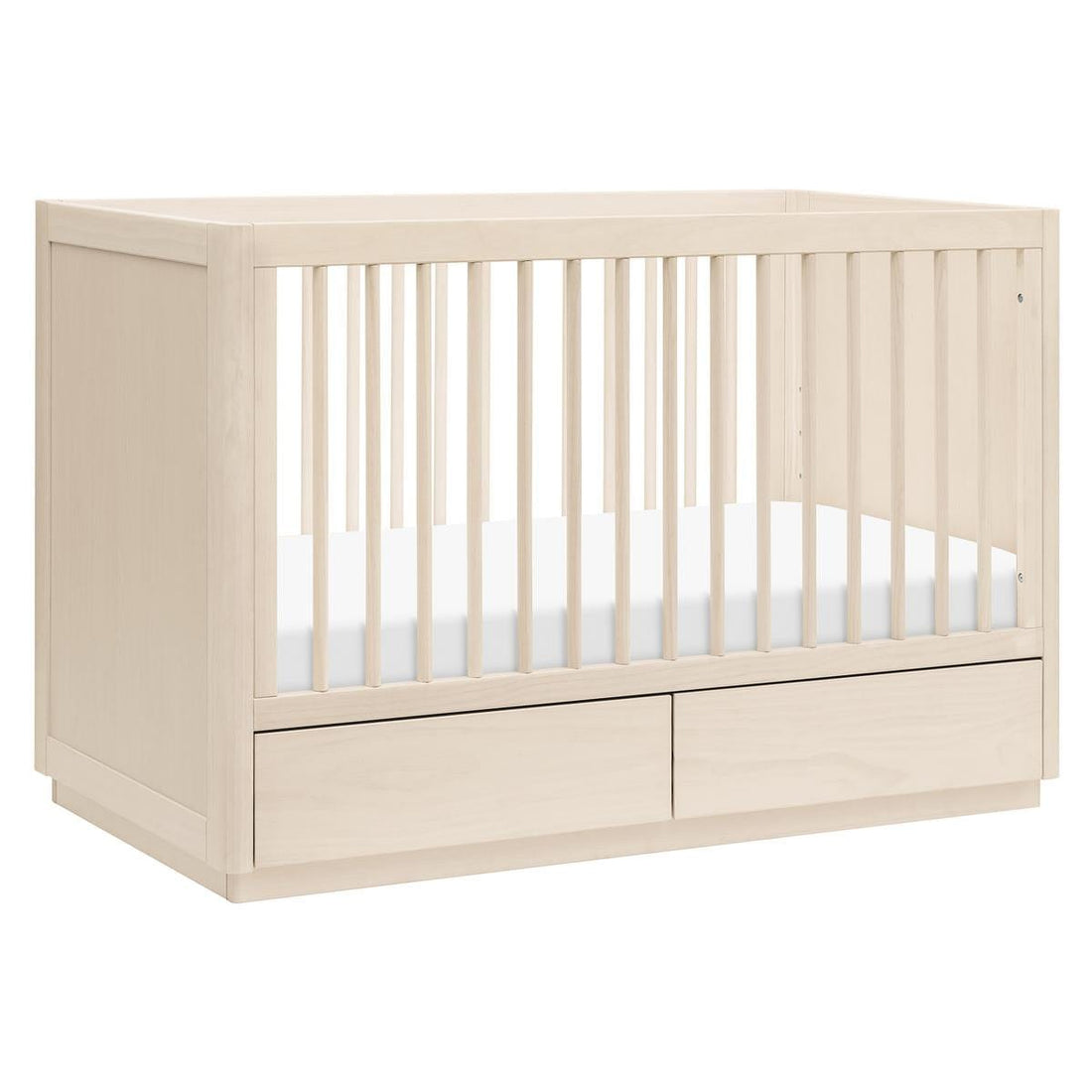 Babyletto Bento 3-in-1 Convertible Storage Crib w/Toddler Bed Conversion Kit - Washed Natural - M21601NX