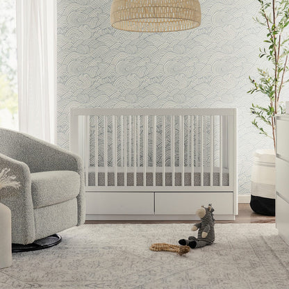 Babyletto Bento 3-in-1 Convertible Storage Crib w/ Toddler Bed Conversion Kit - White - M21601W