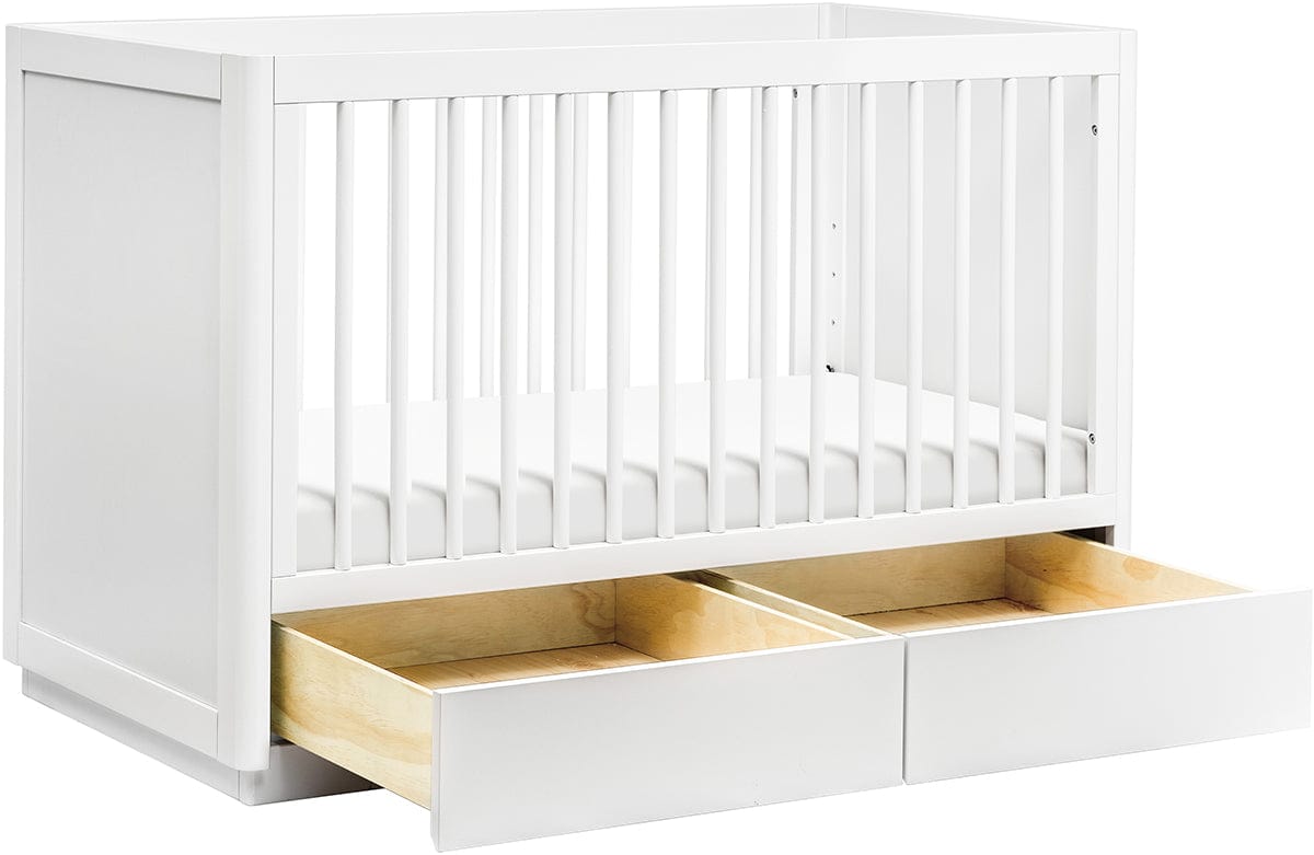 Babyletto Bento 3-in-1 Convertible Storage Crib w/ Toddler Bed Conversion Kit - White - M21601W
