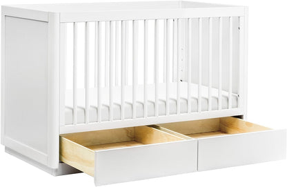 Babyletto Bento 3-in-1 Convertible Storage Crib w/ Toddler Bed Conversion Kit - White - M21601W