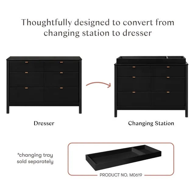 Babyletto Bondi 6-Drawer Assembled Dresser - Black - M25616B