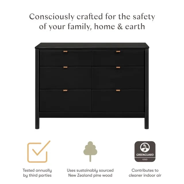 Babyletto Bondi 6-Drawer Assembled Dresser - Black - M25616B
