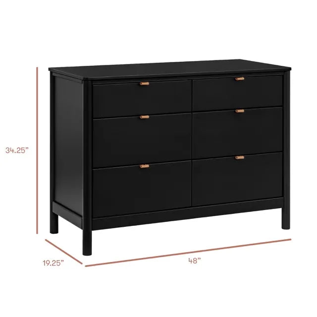 ikea 6 drawer dresser black Babyletto Bondi 6-Drawer Assembled Dresser Black