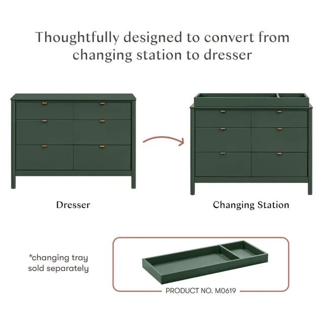 Babyletto Bondi 6-Drawer Assembled Dresser - Forest Green - M25616FRGR