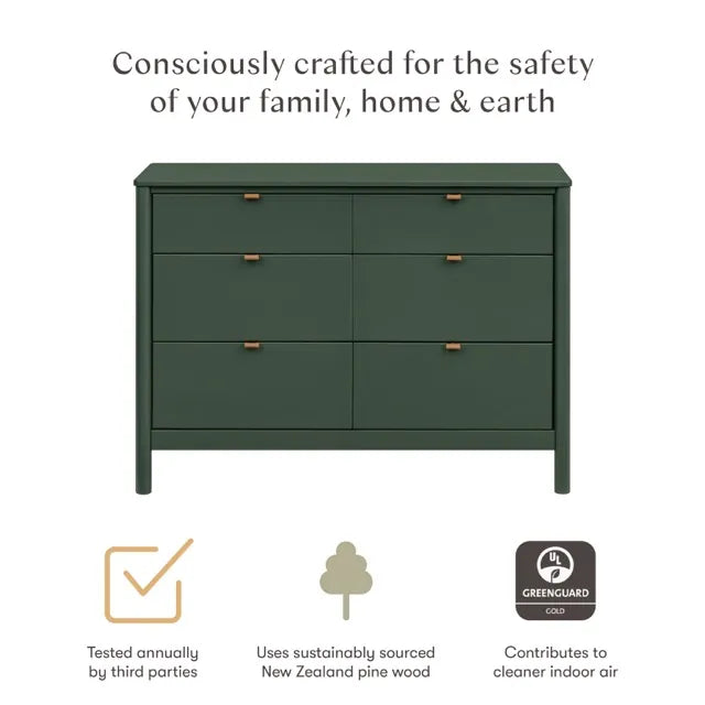Babyletto Bondi 6-Drawer Assembled Dresser - Forest Green - M25616FRGR