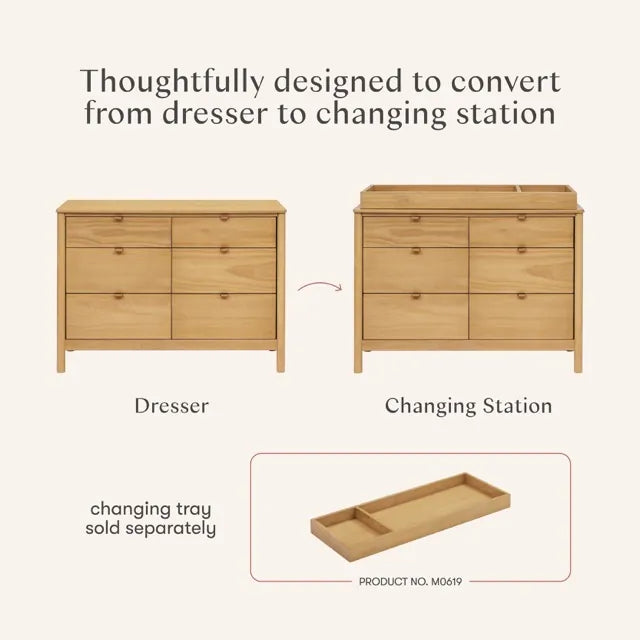 Babyletto Bondi 6-Drawer Assembled Dresser - Honey - M25616HY