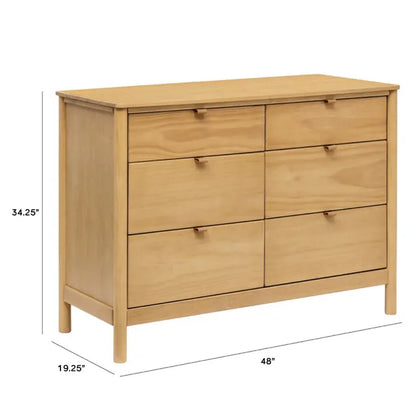 Babyletto Bondi 6-Drawer Assembled Dresser - Honey - M25616HY