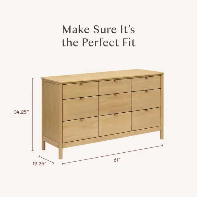 Babyletto Bondi 9-Drawer Assembled Dresser - Honey - M25928HY