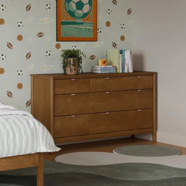 Babyletto Bondi 9-Drawer Assembled Dresser - Natural Walnut - M25928NL