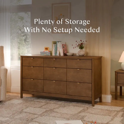 Babyletto Bondi 9-Drawer Assembled Dresser - Natural Walnut - M25928NL