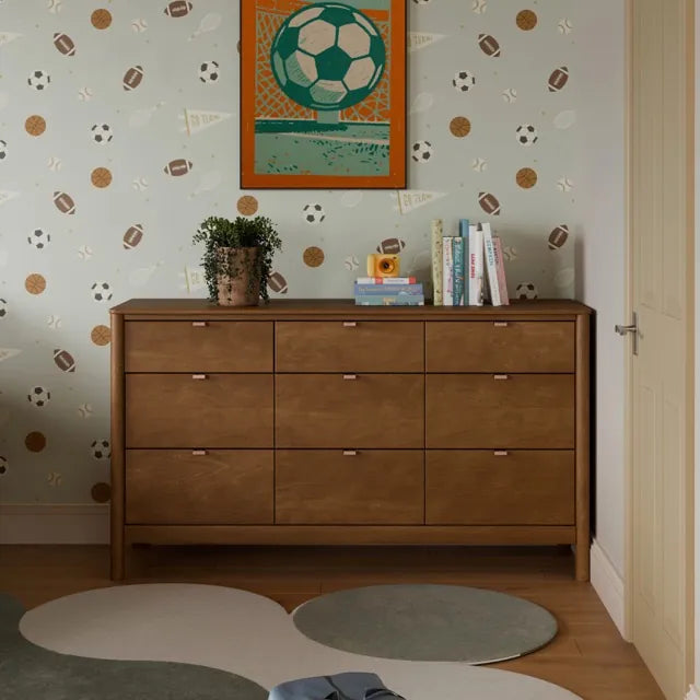 Babyletto Bondi 9-Drawer Assembled Dresser - Natural Walnut - M25928NL