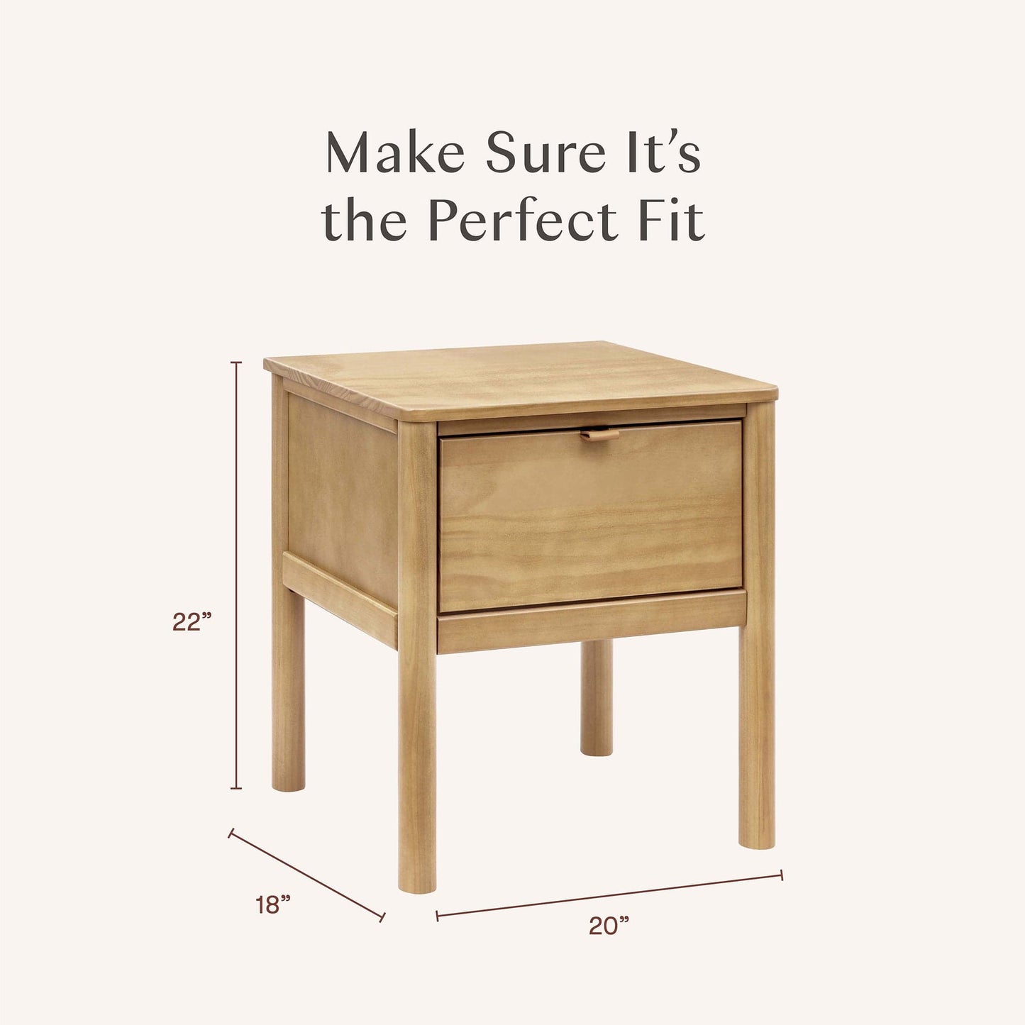Babyletto Bondi Assembled Nightstand - Honey - M25960HY