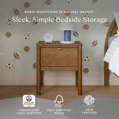 Babyletto Bondi Assembled Nightstand - Natural Walnut - M25960NL