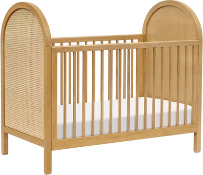 Babyletto Bondi Cane 3-in-1 Convertible Crib w/Toddler Bed Conversion Kit - Honey / Natural Cane - M25601HYNC
