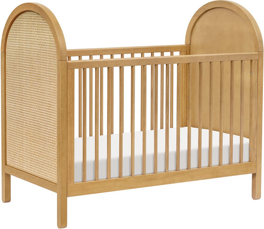 Babyletto Bondi Cane 3-in-1 Convertible Crib w/Toddler Bed Conversion Kit - Honey / Natural Cane - M25601HYNC