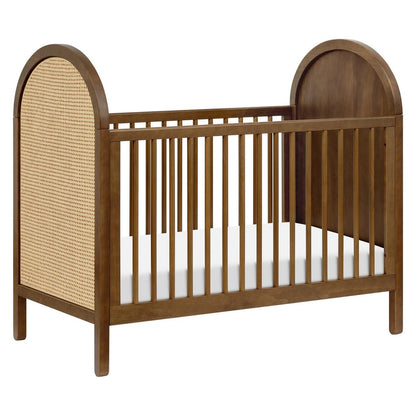 Babyletto Bondi Cane 3-in-1 Convertible Crib w/ Toddler Bed Conversion Kit - Natural Walnut / Natural Cane - M25601NLNC