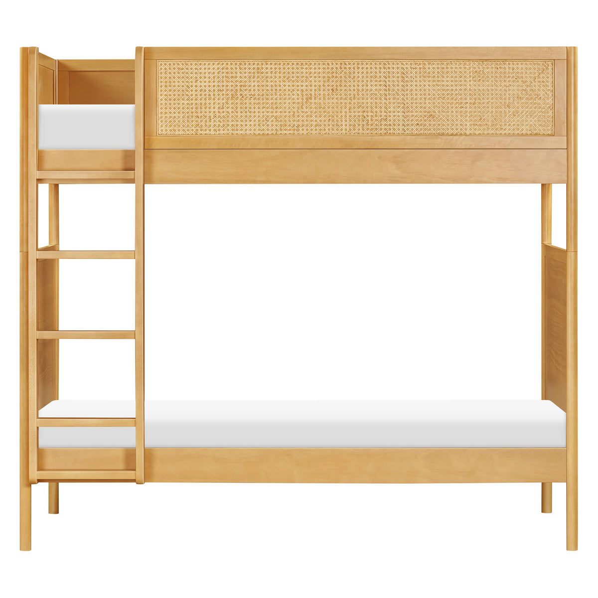 Babyletto Bondi Cane Convertible Bunk Bed - Honey with Natural Cane