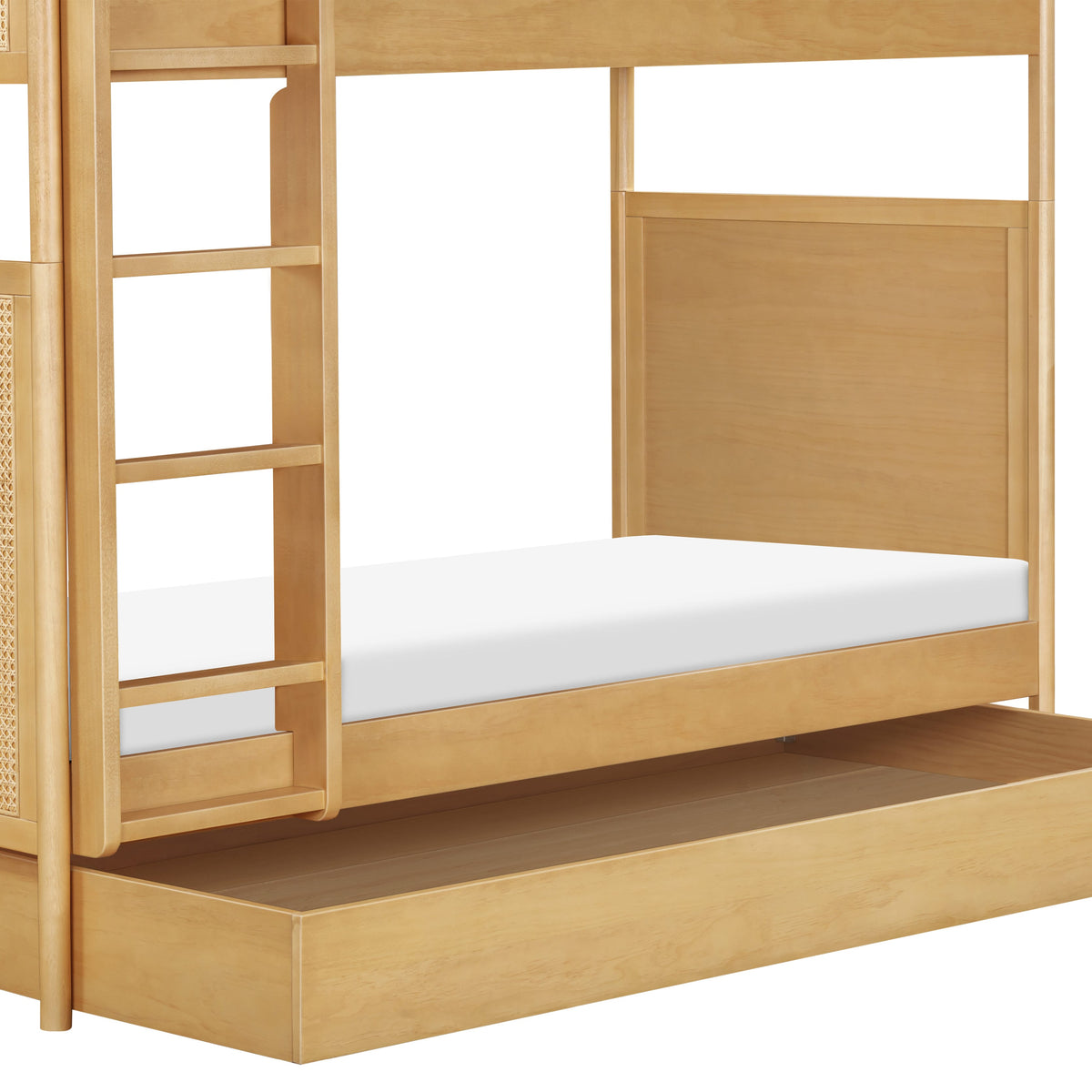 Babyletto Bondi Cane Convertible Bunk Bed - Honey with Natural Cane